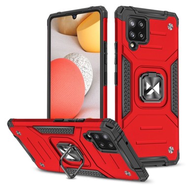 WOZINSKY Oklopna futrola Ring Armor s magnetskim držačem za Samsung Galaxy A42 5G, crvena