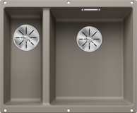 BLANCO Sudoper SUBLINE 340/160-U InFino SILGRANIT veliki bazen desno, tartufo