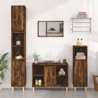 Ormarić za lavabo-umivaonik, 80x33x60 cm, dimljeni hrast