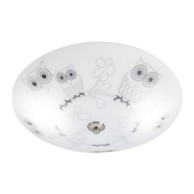 MARKSLÖJD Bijela stropna svjetiljka sa staklenim sjenilom ø 39 cm Ugglarp