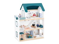 Drvena kućica za lutke s opremom