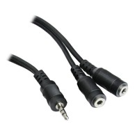 INLINE Y-Kabel, 3,5mm, 0,2m