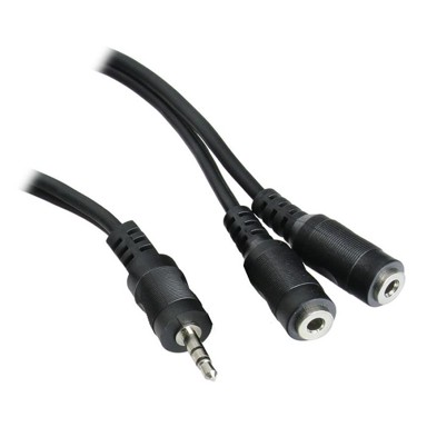 INLINE Y-Kabel, 3,5mm,  0,2m