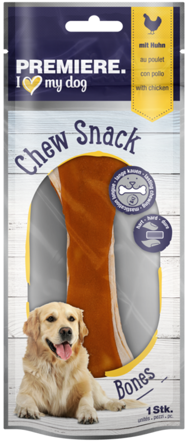 PREMIERE Poslastica za pse Fun Snack Heart s goveđom kožom, 1 kom, 38 g