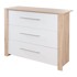 ROBA Bijela/u prirodnoj boji niska dječja komoda u dekoru hrasta s promjenjivim stolom 112x98 cm 