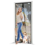 NIKCORP Magnetna mreža protiv komaraca za balkonska vrata, automatsko magnetsko zatvaranje, montaža bez bušenja, 90 x 210 cm, crna