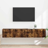 TV zidni ormar, 2 komada, Dimljeni hrast 60 x 31 x 29.5 cm