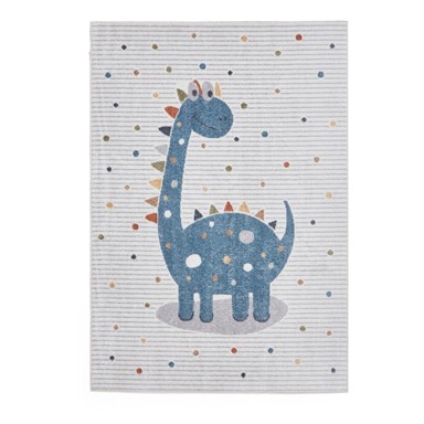 THINK RUGS Plavi/svijetlo sivi dječji tepih 120x170 cm Vida Kids Dinosaur