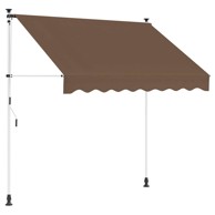 Ručno sklopiva tenda, 350 cm, sivosmeđa, bijeli okvir