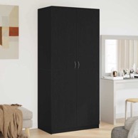 Ormarić s vratima, 90 x 52 x 200 cm, konstruirano drvo, crni hrast