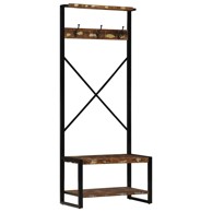 Stalak za odjeću, 80x40x190 cm, obrađeno drvo, šareni