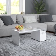 Stolić za kavu bijeli 90 x 45 x 35 cm od iverice