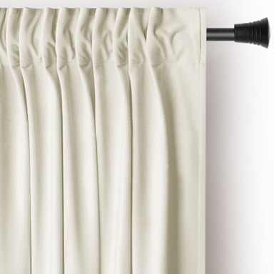 RESTILO Krem zavjesa za djelomično zamračenje od samta 140x270 cm Pleat