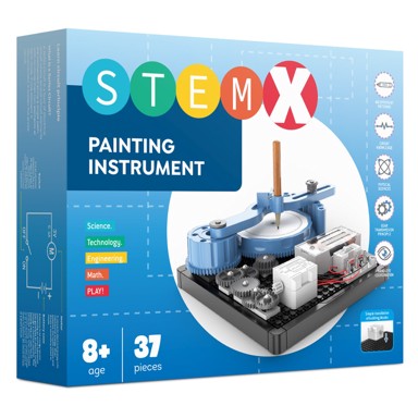 STEMX STEM set Instrument za crtanje, 48 uzoraka, prijenos zupčanika i elektronički krug, kreativno izražavanje, dob 8+