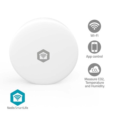 NEDIS Wi-Fi monitor kvalitete zraka, senzor CO2, temperature i vlažnosti