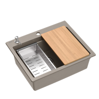 QUADRON Sudoper KURT 110, čelik, taupe