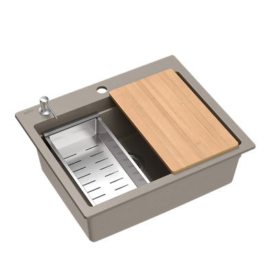 QUADRON Sudoper KURT 110, čelik, taupe