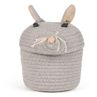 LORENA CANALS Dječja kutija za pohranu Mini Renata the Rat ø 15x15 cm, siva, tekstilna