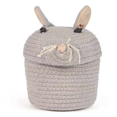 LORENA CANALS Dječja kutija za pohranu Mini Renata the Rat ø 15x15 cm, siva, tekstilna