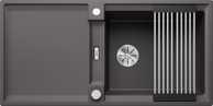 BLANCO Sudoper Adira XL 6 S-F InFino Silgranit sklopiva rešetka, s dalj.upr. - kameno siva