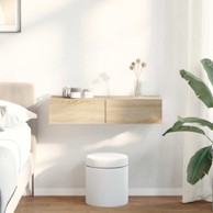 Zidna polica s ladicama, konstruirano drvo, sonoma hrast