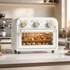 HOMESTAR Mini pećnica s fritezom na vrući zrak 12 litara 1200 W s 5 programa, limom za pečenje i košarom za prženje