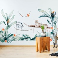 Ukrasne naljepnice na ambijentu tropskog zida