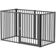 HOMESTAR Igraonica za kućne ljubimce, 8 panela s vratima, 240x60x76 cm, crna