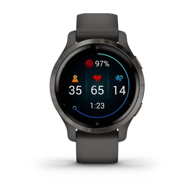 GARMIN Pametni sat Venu 2S, HR GPS, multisport, sivi