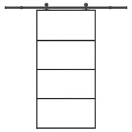 Klizna vrata s priborom od stakla ESG i aluminija prozirna 102,5x205 cm