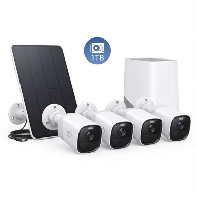 ANKER EUFY SECURITY Nadzorna kamera EufyCam E40 4 kamere + HomeBase S380 + solarni panel