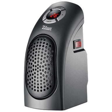 ZILAN Keramička grijalica ZLN2281, 400 W, timer, crna