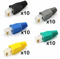 NAVIATEC Mrežni adapter CAT5e, RJ45, oklopljeni, za okrugle kablove, 10 komada