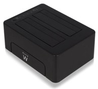 EWENT Priključna stanica za HDD/SSD EW7014, SATA na USB 3.1, crna
