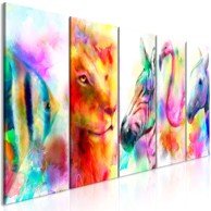 Slika Rainbow Watercolours (iz pet dijelova) Narrow 200x80