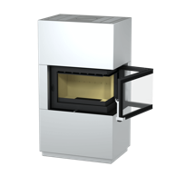 THERMIA Kutna peć na drva Integra Plus, desna, bijela