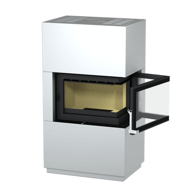 THERMIA Kutna peć na drva Integra Plus, desna, bijela