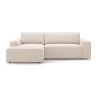 MICADONI HOME Bež sklopiva kutna garnitura od bouclé tkanine (s lijevim kutom) Jodie, 246x151x86 cm