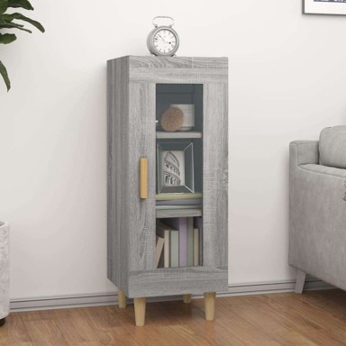 Komoda 34,5 x 34 x 90 cm, od konstruiranog drva, sivi hrast sonoma
