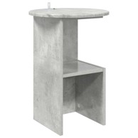 Bočni stol, promjer 39,5 x 55 cm, konstruirano drvo, betonsko siva