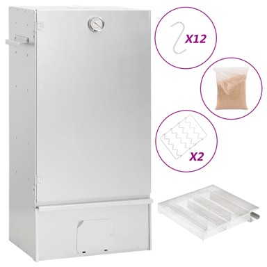 Pećnica s pušnicom i generatorom hladnog dima, pocinčani čelik