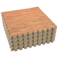 Puzzle prostirka za vježbanje, 24 kom, smeđa