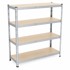 LINDER EXCLUSIV Metalna polica s 4 police, 160 x 60 x 180 cm