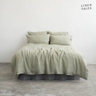 LINEN TALES Svjetlo zelena lanena posteljina 140x200 cm za krevet za jednu osobu