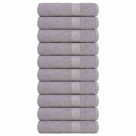 Ručnici za kupanje 10 kom sivi 100x150 cm 360 gsm 100% pamuk