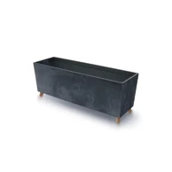 PROSPERPLAST Urbi Case beton Effect DUC800NE žardinjera s umetkom i nogicama 77 cm, antracit
