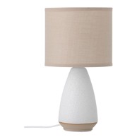 BLOOMINGVILLE Bijela/bež stolna lampa s tekstilnim sjenilom (visina 27, 5 cm) Paprica 