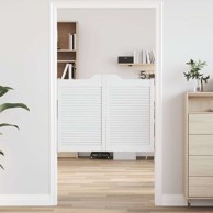 Okretna vrata s rešetkama, 1 par, bijela 80x100 cm