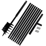 Ručna burgija za zemlju sa ručkom 180 mm i produžnom cijevi, 9 m, čelik