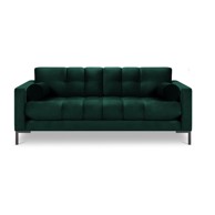 COSMOPOLITAN DESIGN Tamnozelena baršunasta sofa Bali, 177x96x78 cm